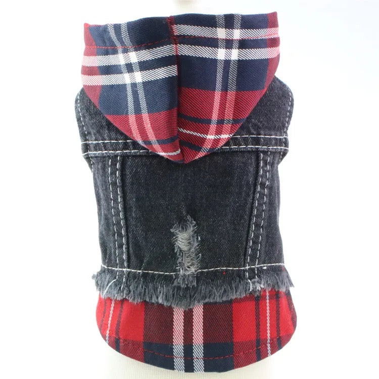 Hoodie Denim Vest